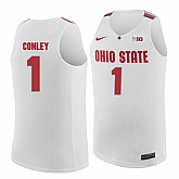 Ohio State Buckeyes #1 Gareon Conley White College Basketball Jersey Dzhi,baseball caps,new era cap wholesale,wholesale hats